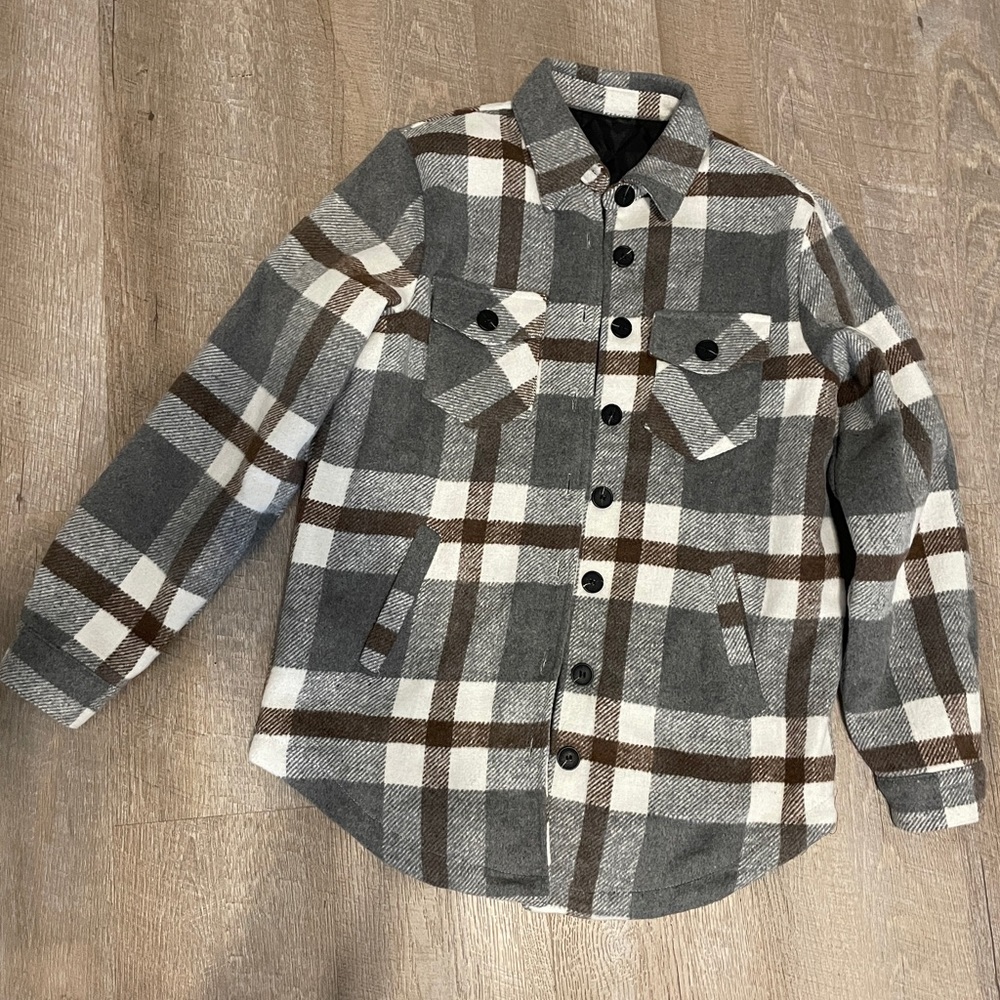 Fully Lined Plaid Shacket